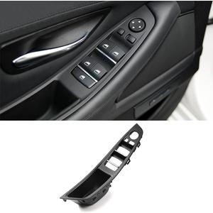 Car Door Handle for BMW 5 Series F10 F11 2011-2016 Interior Door Handles Replace Cover Car Door Handle Assembly 520i 528i 530i 535d 535i 550i (Black, Main Driver)