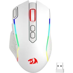 Redragon M810 Pro Wireless Gaming Mouse, 10000 DPI Wired/Wireless Mouse w/Rapid Fire Key, 8 Macro Buttons, 45-Hour Power Capacity and RGB Backlit for PC/Mac/Laptop