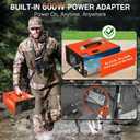 PCP Air Compressor 4500Psi/30Mpa, 350W Oil-Free Fast Fill Pump with Auto Shut-Off, Dual Power 12V DC & 110V/220V AC, Portable Air Pump Paintball, Air Rifle, Airguns HPA Tanks, Orange(Compact)