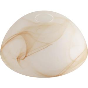 Alabaster Amber Glass Lamp Shade Replacement for Floor Lamp,E26 Base 1-5/8 Inch Fitter 7.4 Diameter, 3.74 Height,Replacement Glass for Wall Lamp