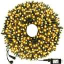 OUTYLTS Christmas String Lights End-to-End Plug 8 Modes 108FT 300 LED IP55 Outdoor Waterproof UL Certificated Indoor Fairy Lights Garden Patio Wedding Christmas Trees Parties Decoration Warm White