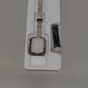 Slim Watch Band Compatible with Apple Watch 41mm 45mm 42mm 44mm 40mm 38mm Metal Stainless Steel Watchband Suitable for iWatch 10/9/8/7/6/5/4/3/2/1/SE Series Women Luxury Strap (Silver and Gold)