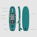 TIGERXBANG 10.2'x35''x8'' Inflatable Kayak with Detachable Seat, SUP-Kayak Set Includes Hand Pump/Aluminum Oar/Backpack, Boat for Adults/Kids | for Fishing, Touring