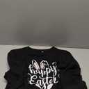 Ykomow Happy Easter Sweatshirt Women Long Sleeve Cute Bunny Rabbit Graphic Tees Pullover L