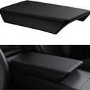 BASENOR Center Console Armrest Cover for 2025 2026 Tesla Model Y Juniper Tesla Model 3 Highland Non-Slip TPU [No Logo] Pet Scratch Resistant Accessories Black (Standard/Premium/Performance)