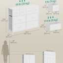 SONGMICS Wide Dresser for Bedroom, 8 Fabric Drawers with Steel Frame, 11.8"D x 38.9"W x 29.4"H
