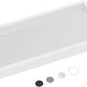 2 x Silicone Countertop Tray  Small 7.8" Bathroom Vanity Organizer for Soap Dispenser, Lotion Bottles, Perfume, Candles, Keys  Shatterproof Sink Tray (Single - Small (7.8" x 3.9" x 0.8"), White)