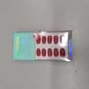 BTArtbox Press On Nails Short - Valentines Red Press on Nails Short Oval Nails Fake Nail with Nail Glue, Fit Perfectly, Reusable Glue On Nails in 16 Sizes, Cardinal