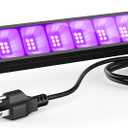 40W LED Black Light Bar for Glow Party, Blacklight with Plug &Switch, Each Light Up 484 Sq.ft Area, Halloween Glow Lights, Fluorescent Body Paint, Stage Lighting