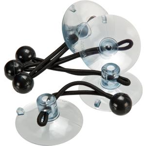 AIRHEAD Suction Cup Tie Downs, 6", Opaque white, 4 pack