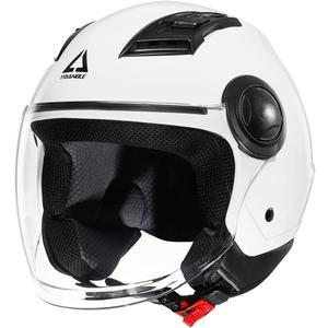 TRIANGLE Open Face Motorcycle Helmets 3/4 Half Helmet for Adult Men Women Dot Approved (Glossy White, X-Large)