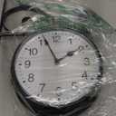 Poolmaster 52608 Dual Sided Hanging Indoor Clock or Outdoor Clock, Black Medium