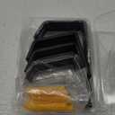 HEART ART Black Shelf Bracket 6 inch, J Metal Heavy Duty Shelf Support Brackets 4 Pack,6.3" L×4.8" H×1.2" W