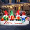 Rocinha 8FT Merry Christmas Inflatable Outdoor Decoration, Gnome Inflatable Christmas Decorations Outside, Blow Up Christmas Decorations Outdoor Inflatables Gnome Xmas Decorations