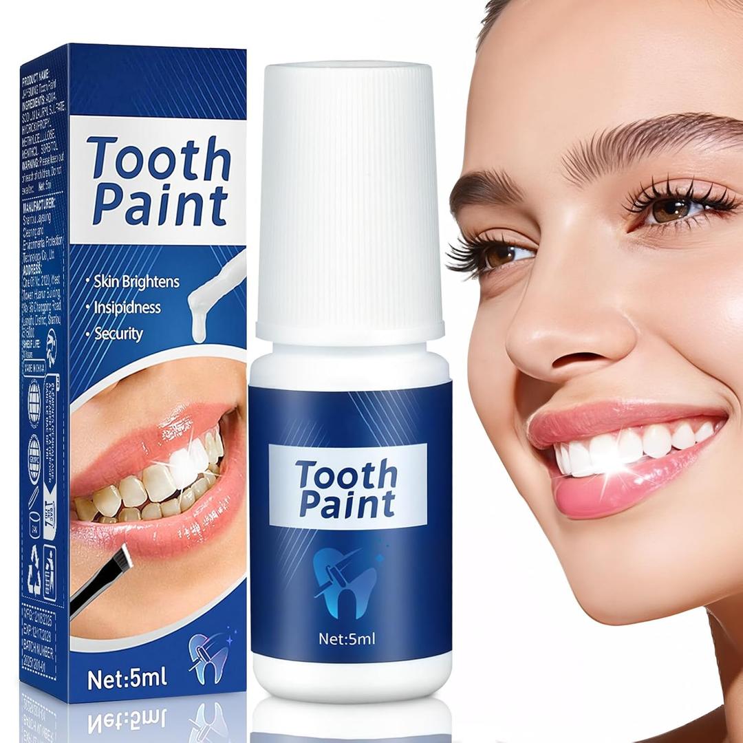 Tooth Paint - Instant Teeth Whitening Paint for Yellow Teeth, Smokers and Coffee Lovers, Creates a Dazzling White Smile in Minutes