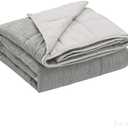 Satwip Cooling Weighted Blanket 12 Pounds Cool Moire Jersey Twin Size Bed Blanket for Hot Sleeper with Soft Breathable Sanded, 48 x 72 inches, Grey