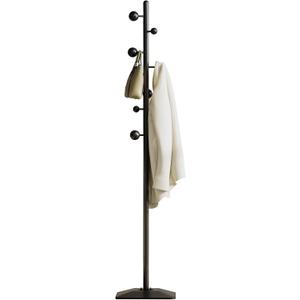 BUZUEY Sturdy Coat rack,Coat tree freestanding heavy duty with Marble Base,Metal standing coat rack for Bedroom,Entrance,Modern clothes hanger stand for Coats,Hats,Bags (black)