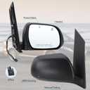 Lqtio Right Passenger Side Mirror Compatible With 2011 2012 Toyota Sienna With Manual Folding Power Glass Heated Matte Black Replace#87910-08092(5Pins)