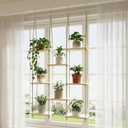 Drconox Window Plant Shelves,Window Sill Shelf for Plants,Plant Window Shelf,Hanging Plant Shelf for Window, Plant Shelf Indoor for Bedroom, Living Room,Plant Window Shelf 5 Tier