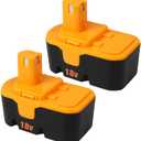 VANON 2Pack 18V 4.8Ah Ni-MH P100 Replacement for Ryobi 18V Battery P101 130224028 130224007 ABP1801 ABP1803