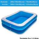 Inflatable Swimming Pool, 79x59x20in, Kiddie Pools Family Swim Center for Kids Inflatable Lounge Pool for Kiddie, Kids, Easy Set for Backyard Summer Water Party