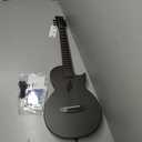 Enya NOVA Go SP1 Carbon Fiber Acoustic Electric Guitar with Smart AcousticPlus 35 Inch Travel Acustica Guitarra Starter Bundle Kit of Gig Bag, Strap, Strings, Charging Cable, Instrument Cable(Black)