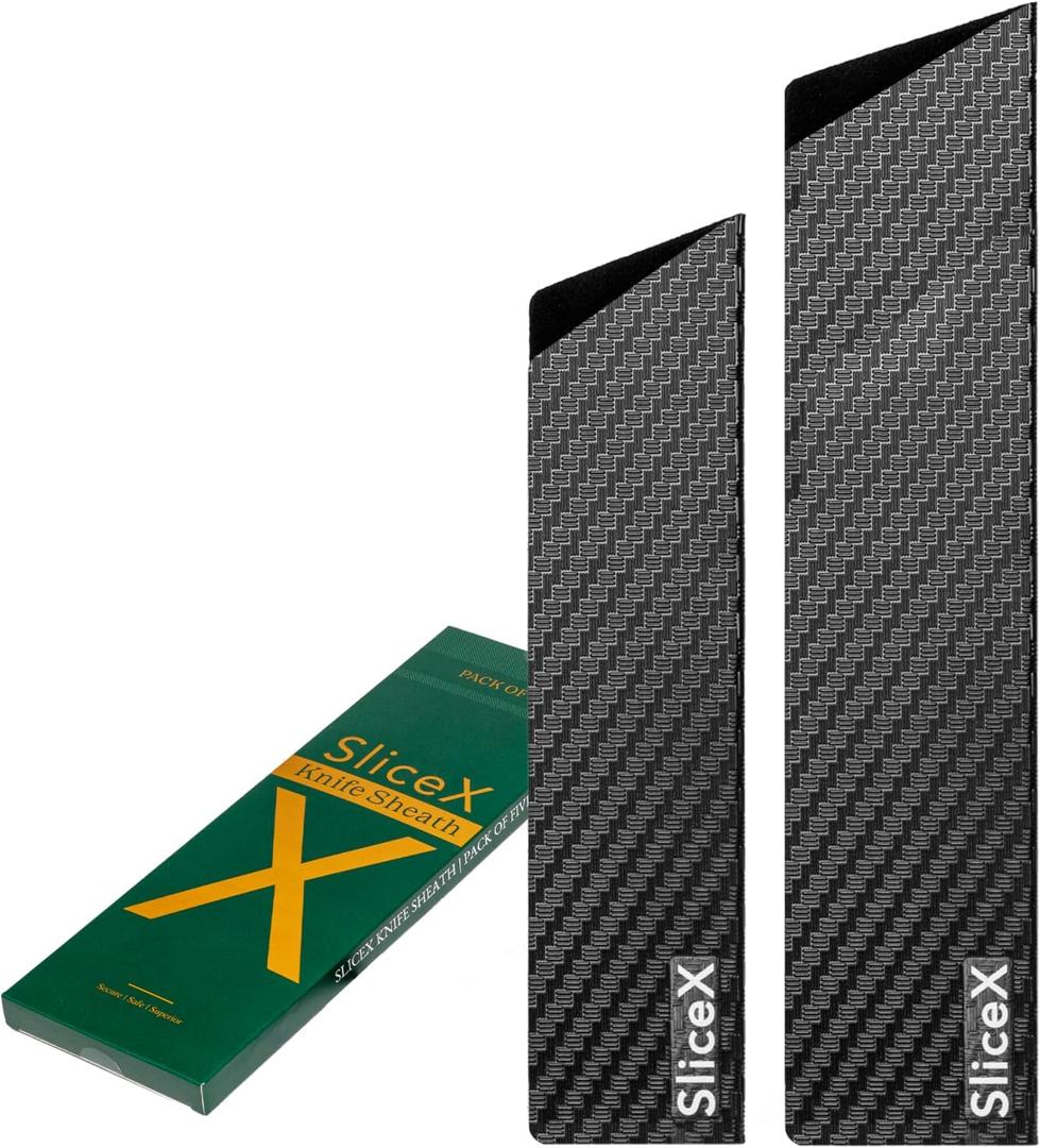 Knife Sheaths for Kitchen Knives 8"-12" Universal Knife Edge Guards Set | Cover with Extra Strength | BPA-Free Guards | Non-toxic and Food Safe (2 Pcs)