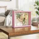 Love-KANKEI Shadow Box Frame 8x10,Wood Deep Shadow Box Display Case with Unique Beads Door and Glass Window, Memory Box Gift for Pictures,Medals,Memorabilia,Collections Pink