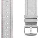 2 x LDFAS Compatible for Samsung Galaxy Watch 7/6 Classic 47mm 43mm/5 Pro 45mm Bands, 20mm No Gaps Silicone Hybrid Leather Watch Strap Compatible for Samsung Galaxy Watch 6/5/4 40mm/44mm Band