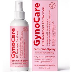 Feminine Spray | UTI Treatment for Women | UTI Defense & Intimate Odor Control | Daily Feminine Hygiene Spray | Eliminate Harmful Bacteria | Gentle, Safe, Travel-Friendly & pH-Balanced | 5.1 fl oz