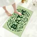 Green Non-Slip Bathroom Rug, Soft Absorbent Bath Mat, Machine Washable and Quick-Drying, Perfect for Bathtub, Bedroom, Shower, and Living Room, 20" x 32"