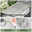 33x19 Inch Stainless Steel Utility Sink-Freestanding Laundry Sink Practicality With Accessories Stainless Functional Faucet,Soap Dispenser, SS Sink Grid For Laundry,Garage,Outdoor Kitchen,Garden
