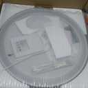 24 Inch Wall-Mounted Round Bathroom Mirror with LED-Lights - Frame Vanity Mirrors (24" x 24", Black)