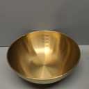 Stainless Steel Salad Bowls Set of 2 Mixing Bowl with Measurement Markings, 4.23 Quart Gold Serving Bowls for Mixing, Cooking, Baking, Prepping and Home Kitchen