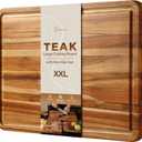 XXLarge Teak Cutting Board Non Toxic Wood Chopping Board Wooden Bamboo Charbuterie Butcher Block Heavy Duty Non Slip Teak Wood Cutting Board for Kitchen, 20"L x 14"W