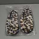 Afellicy Cheetah Pattern Slippers Leopard Fuzzy Scuff Slipper Size 6.5 Size 7.5