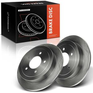 A-Premium 14mm Bolt Hols Rear Solid Disc Brake Rotors Compatible with Select Ford and Lincoln Models - Expedition 1999-2002, F-150 F150 2000-2004, Blackwood 2002, Navigator 1999-2002, 2-PC Set