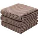 Mia'sDream Cotton Dish Towels for Kitchen, Kitchen Towels, Hand Face Head Towel Waffle Weave, Soft and Absorbent Bath Guest Gym Towel Washcloths, 13inch x 28inch 1 Pack (Brown)