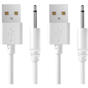 Bicmice 2.7Ft USB DC Charging Cable 2.5mm Fast Charger Replacement Cord - 2 Pack