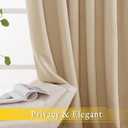 NICETOWN Room Darkening Extra Wide Curtain 102 inch Length, Grommet Thermal Curtain Voice Reducing Window Treatment for Sliding Glass Door/Bedroom, Biscotti Beige, W80 x L102, 1 Panel