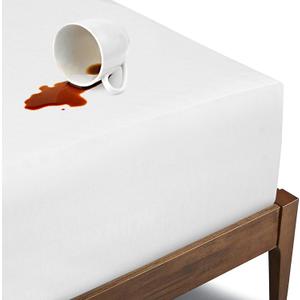 Bioweaves Organic Waterproof Mattress Protector  GOTS Certified Organic Cotton Mattress Cover Queen with Breathable Piqu Weave top Layer  20 Inch Deep Pocket, White