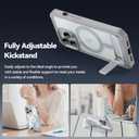 2 x KPV for iPhone 13 Pro Case with 2 Screen Protector,Compatible with Magsafe,iPhone 13 Pro Magnetic Case Clear with Stand (Silver)