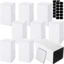 9 Pack Square White Metal Tins, Square Tin Can, Small Tea Tin Canisters, Loose Leaf Tea Storage Containers with Airtight Lids, Tea Containers for Loose Tea, Herbs, Coffee, Cube Sugar