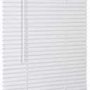 LOTUS & WINDOWARE 1" Premium Vinyl Blind, Room Darkening, Cordless, 25" Wide x 42" Long, White - Horizontal Window Blinds for Interior, Door Blinds - Camper Blinds, 1" Slat Size