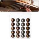 Under Cabinet Coffee Pods Organizer for Nespresso Capsules Vertuo, Side Mount Holds up to 24 Capsules in 4 Rails, Clear Acrylic