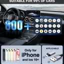 Wireless Carplay Adapter Carplay Wireless Adapter Convert Wired to Wireless 2024 Upgrade Plug & Play Auto Connect Fast Easy Use Fit for Factory Wired Carplay Cars from 2015