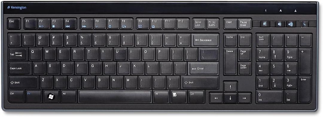 Kensington Slim Type Wired Keyboard (K72357USA),Black