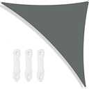 Neween Shade Sail, 10' x 10' x 14' Sun Shade Sail Triangle Waterproof for Patio Yard Deck Pergola Outdoor Sun Sail Shade 98% UV Block Sunshade Gray Color