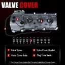 MITZONE Valve Cover Compatible with Ford Edge Explorer F-150 Flex Mustang Taurus Transit 150 250 350 Lincoln Continental MKS MKT MKZ MKX 3.5L 3.7L 2011-2020 Non Turbocharged Driver Side