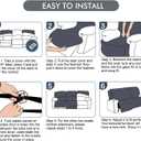 100% Waterproof Recliner Sofa Slipcovers, 3 Pieces Stretch Reclining Couch Covers for 3 Cushion Couch Sofa Pet Friendly Washable Furniture Covers for Dogs, Pets, Kids (Wine, 3 Seater)